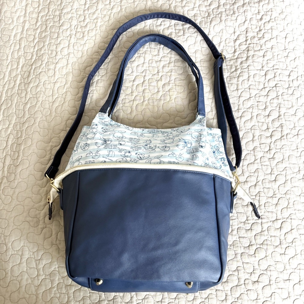 Disney Donald Duck Convertible Shoulder Crossbody Bag Navy Faux Leather Purse - Picture 15 of 16